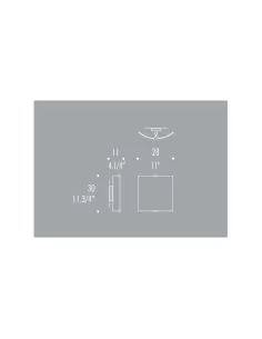 Leucos 0704194013905 kit selis pp30 r7s 1x200w ámbar soplado cromo satinado 2